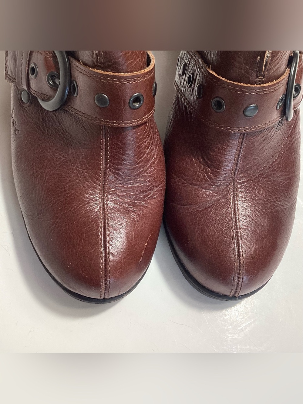 Born BOC Y2K Buckle Strap Leather Heeled Clog Mules 8/39 - Picture 4 of 16
